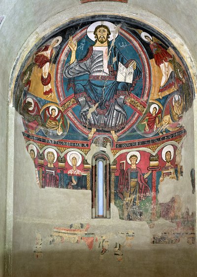 Christus in Glorie, uit de Kerk van San Clemente de Tahull, Lerida, Spanje door Catalan School